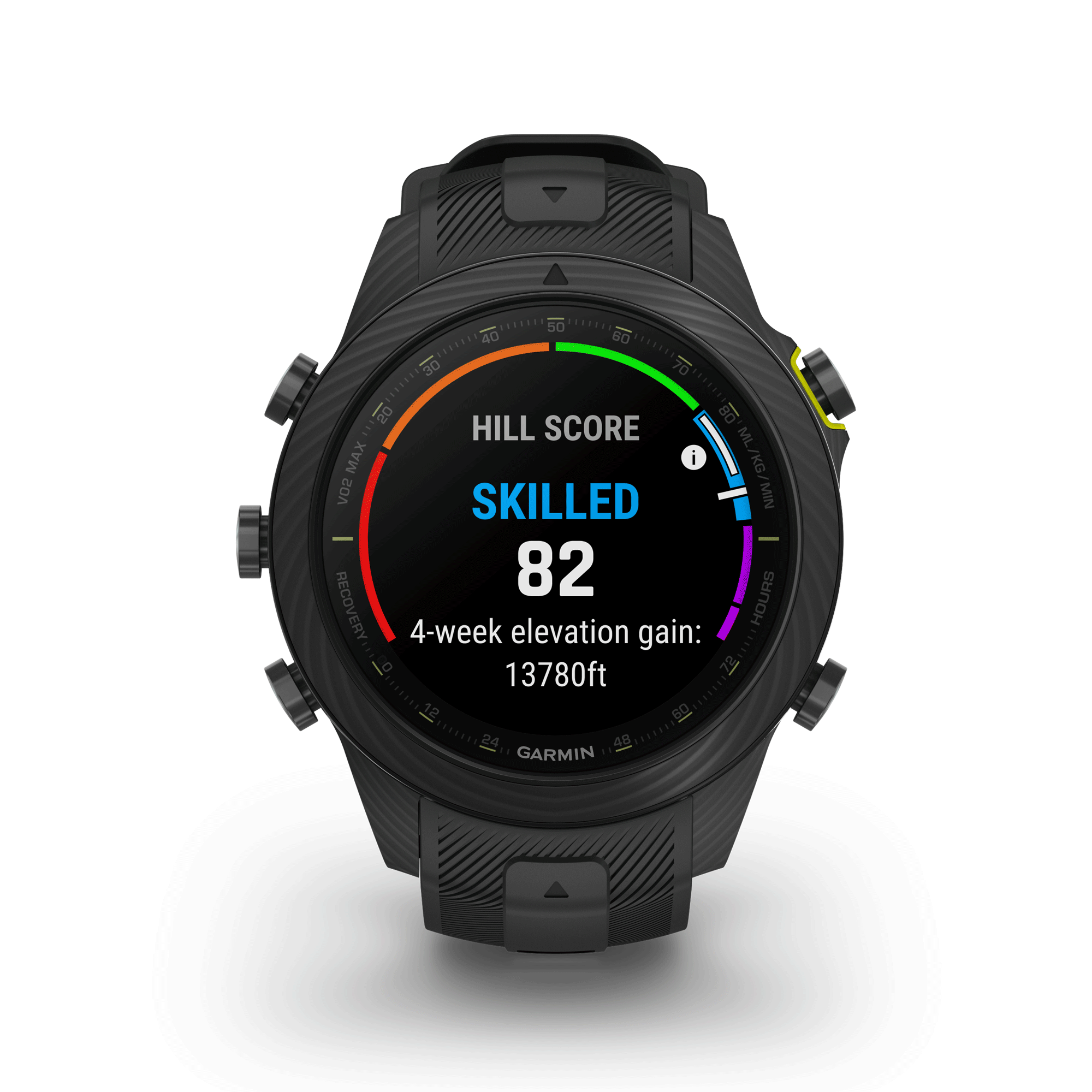 Garmin Marq Gen 2 Athlete Carbon Edition sapphire carbon and titanium watch with black rubber strap 46 mm