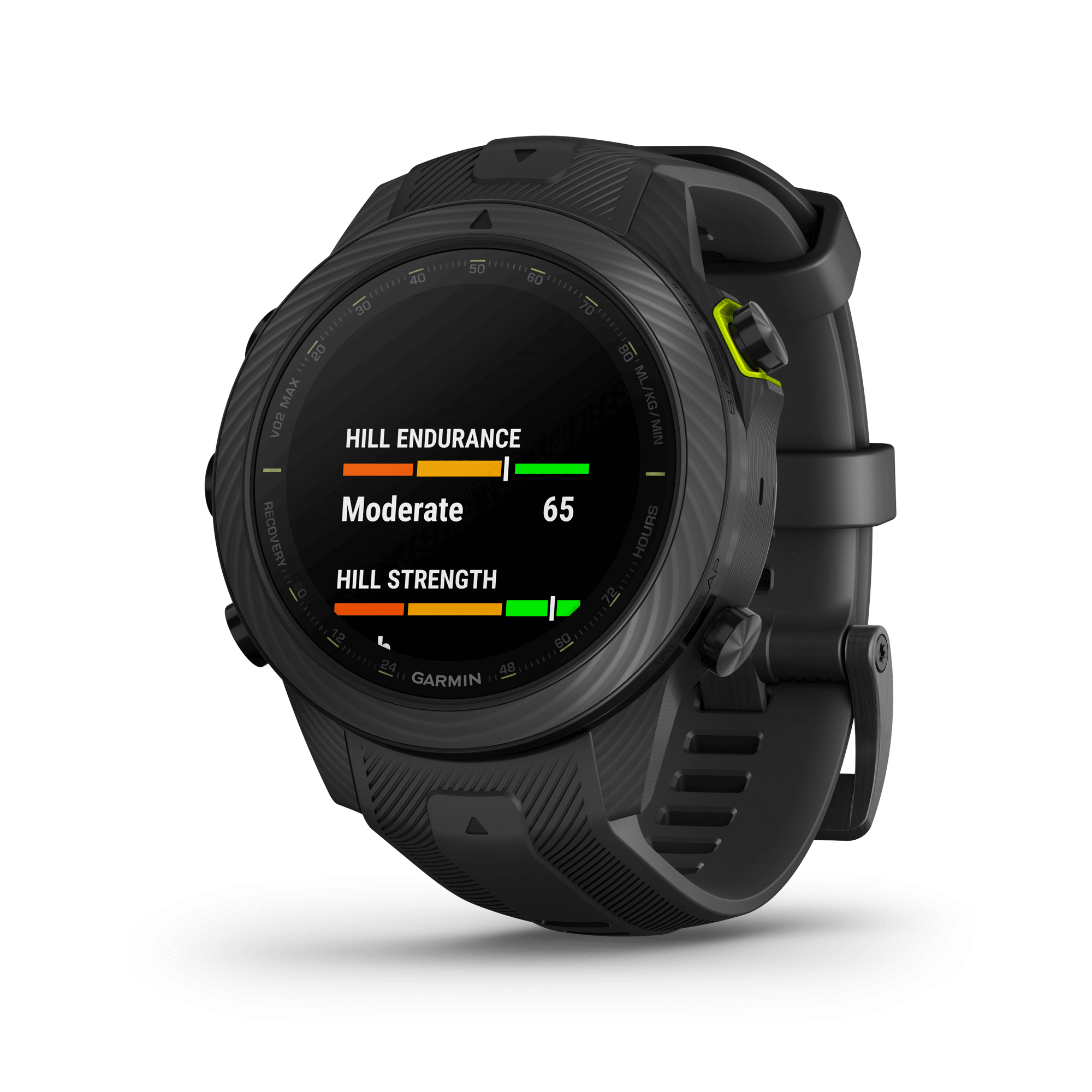 Garmin Marq Gen 2 Athlete Carbon Edition sapphire carbon and titanium watch with black rubber strap 46 mm