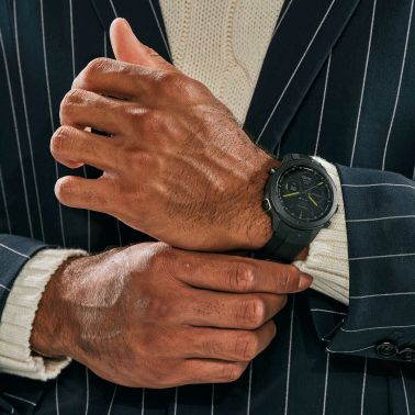 Garmin Marq Gen 2 Athlete Carbon Edition sapphire carbon and titanium watch with black rubber strap 46 mm