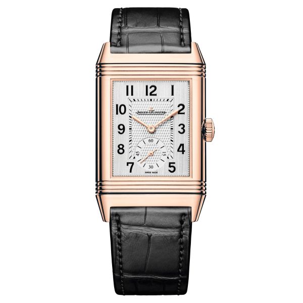 Montre Jaeger LeCoultre Reverso Classic Large Duoface Small Seconds mécanique Or rose bracelet cuir Q3842520