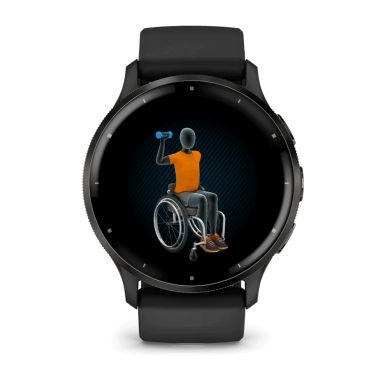 Garmin Venu 3 Gray black silicone strap 45 mm