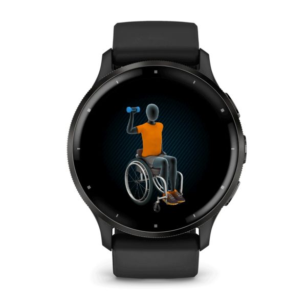 Montre Garmin Venu 3 Gray bracelet noir 010 02784 01 Lepage