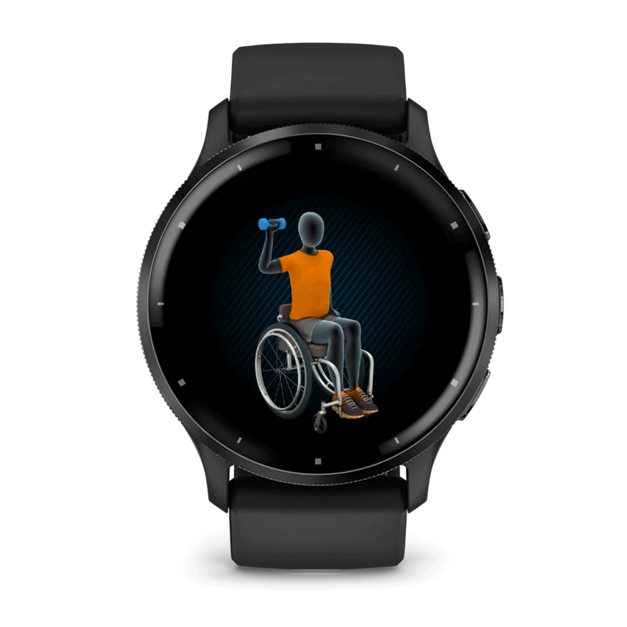 Garmin Venu 3 Gray black silicone strap 45 mm