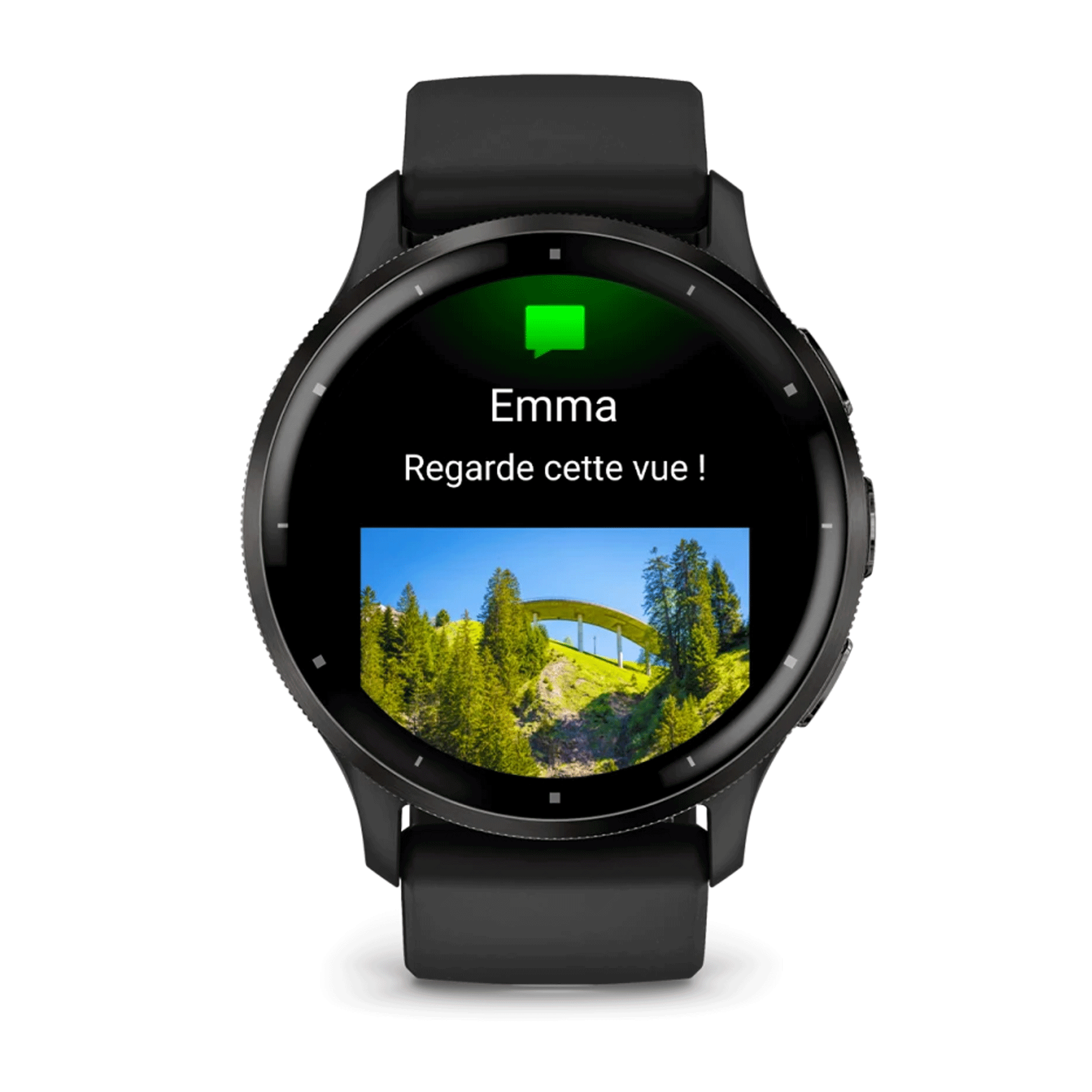 Garmin Venu 3 Gray black silicone strap 45 mm