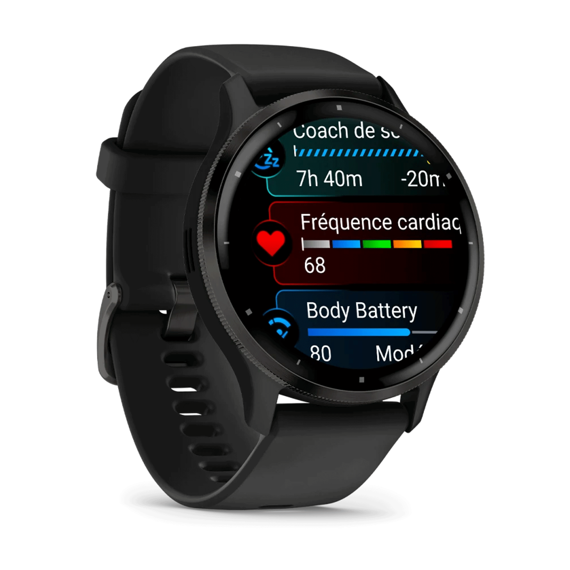 Garmin Venu 3 Gray black silicone strap 45 mm