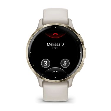 Montre connectée Garmin Venu 3S Soft Gold bracelet silicone ivoire 41 mm
