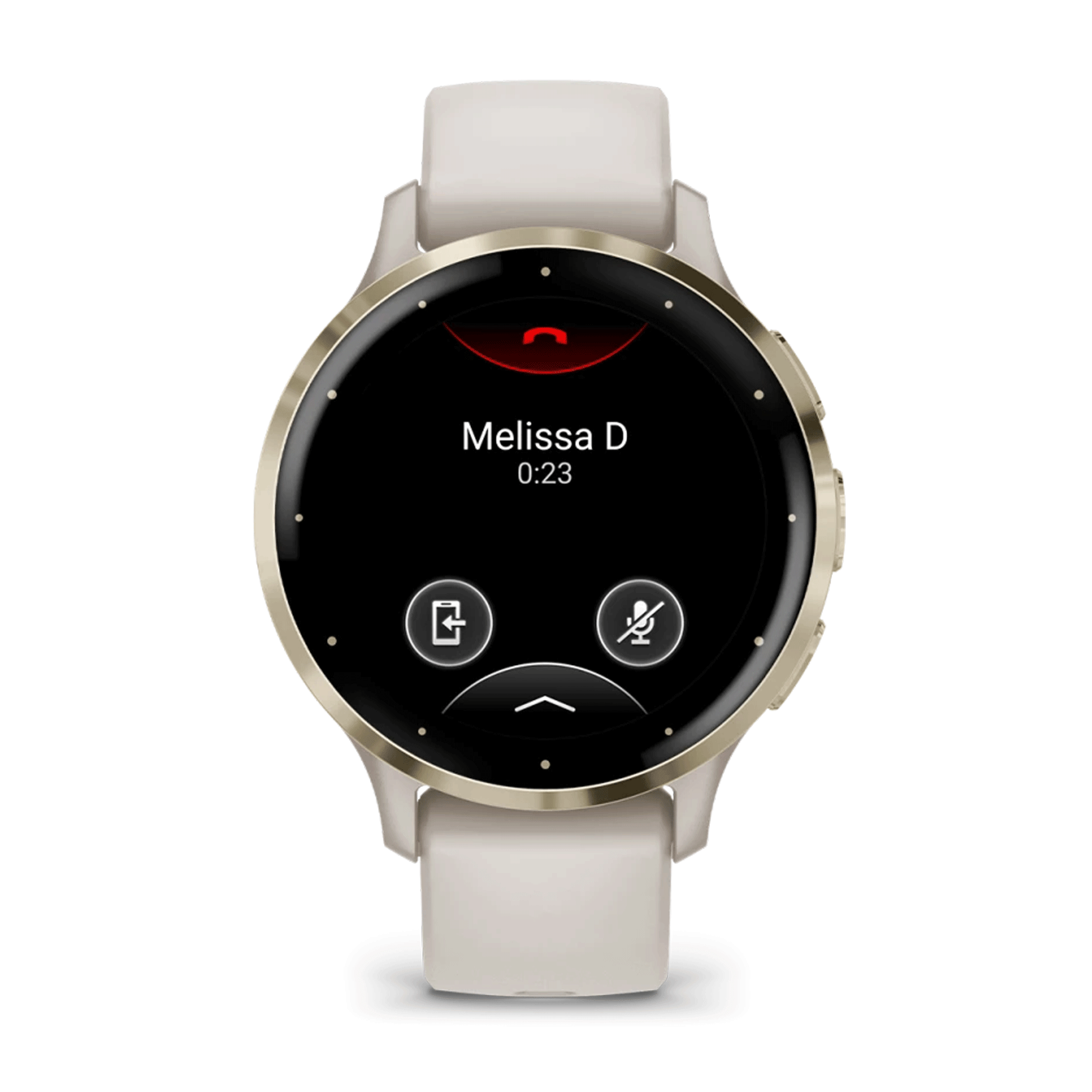 Montre connectée Garmin Venu 3S Soft Gold bracelet silicone ivoire 41 mm