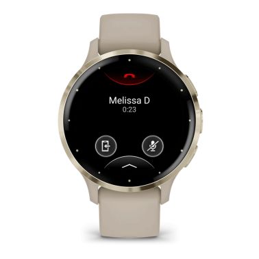 Garmin Venu 3S Soft Gold linen silicone strap 41 mm