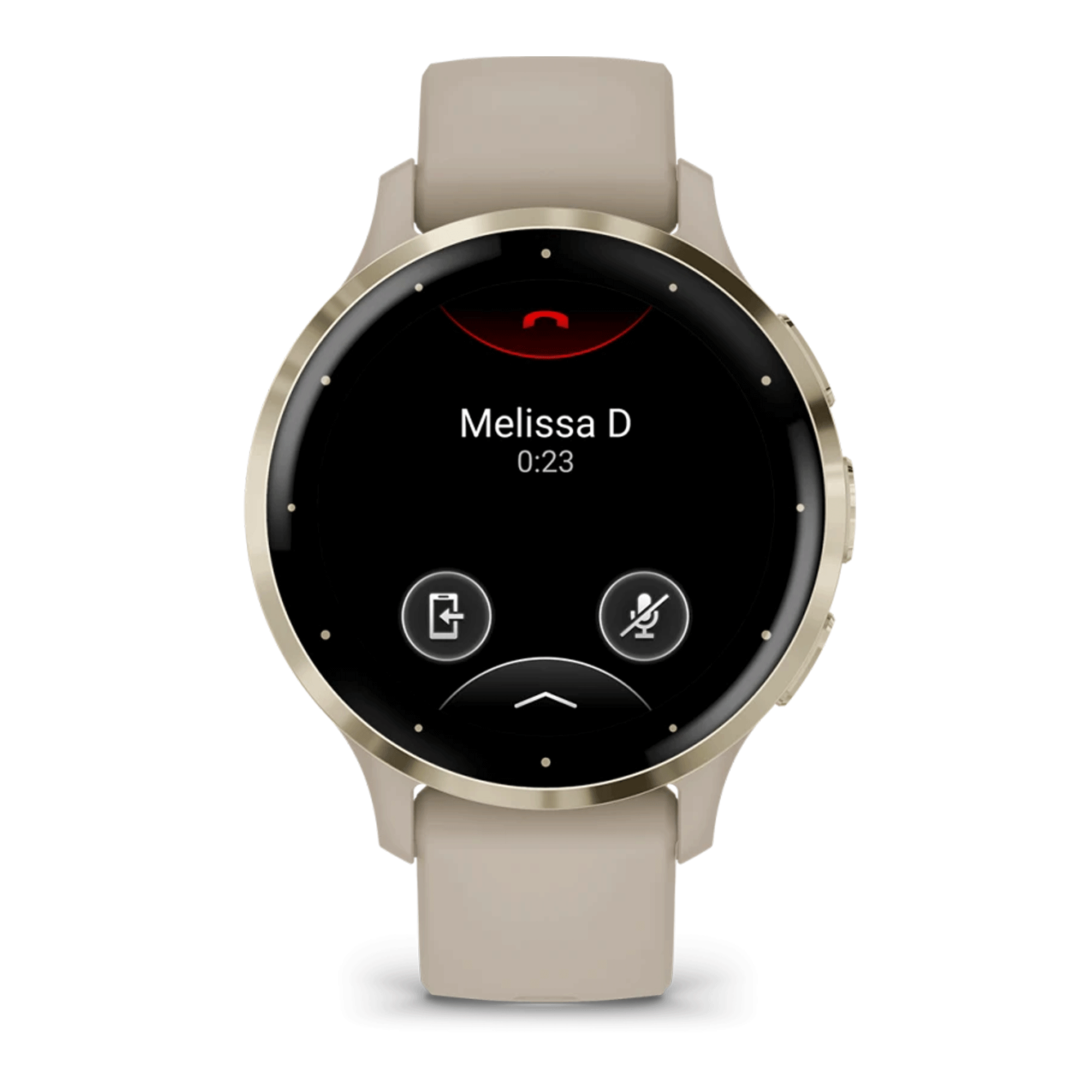Montre connectée Garmin Venu 3S Soft Gold bracelet silicone lin 41 mm 010-02785-02