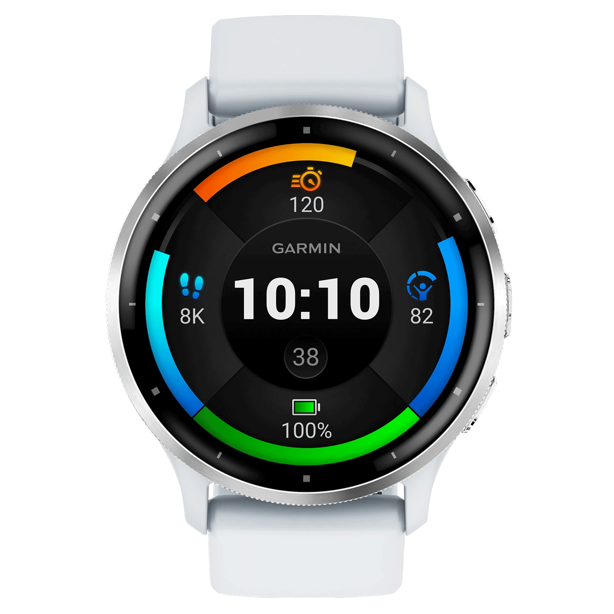 Garmin Venu 3 Silver white silicone strap 45 mm