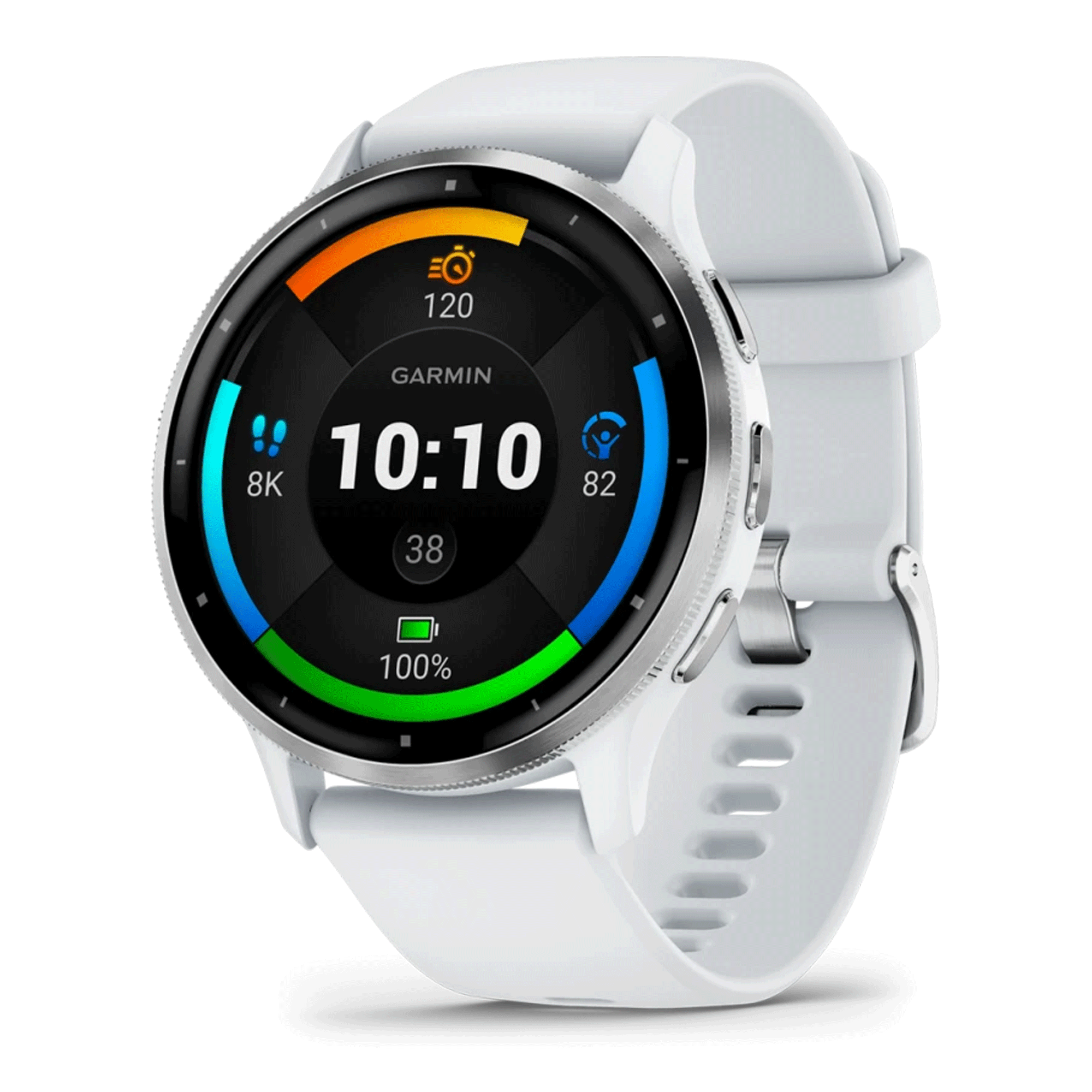 Garmin Venu 3 Silver white silicone strap 45 mm