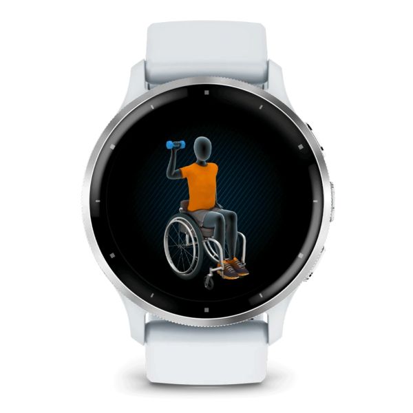 Garmin Venu 3 Silver white silicone strap 45 mm