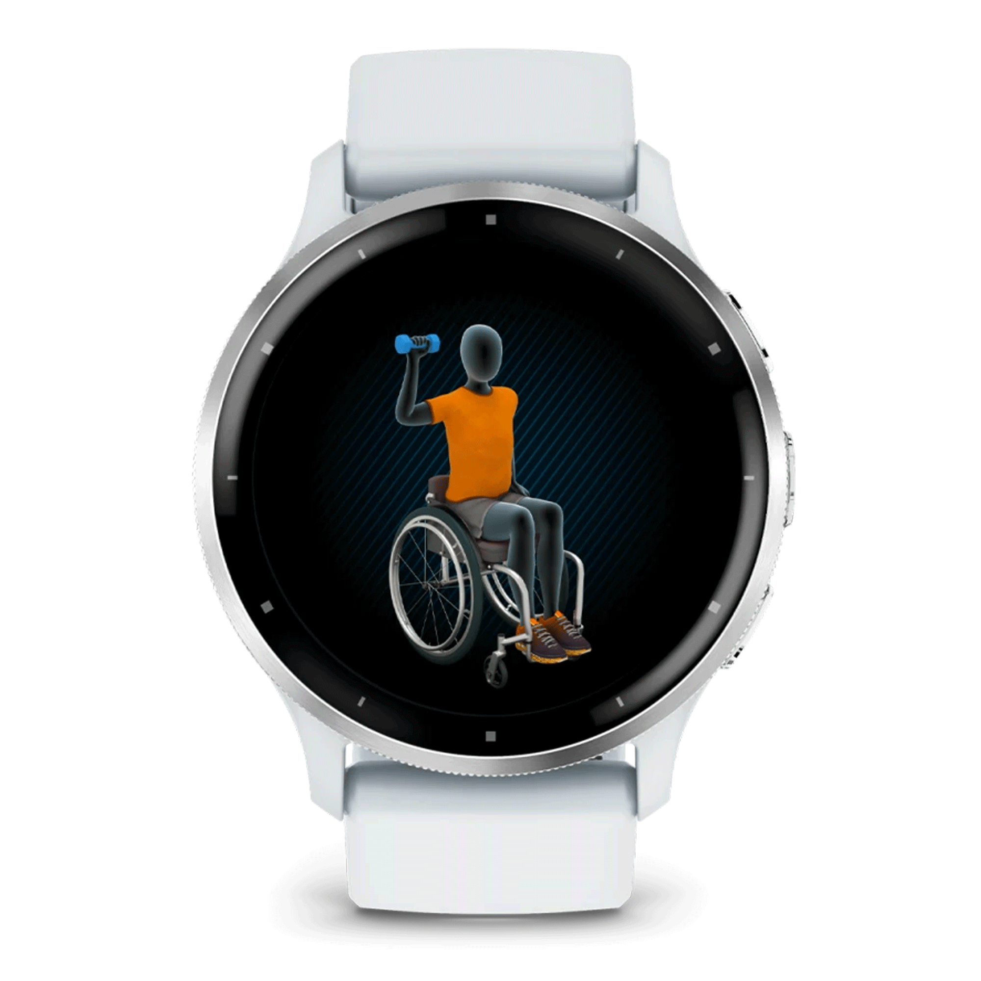 Garmin Venu 3 Silver white silicone strap 45 mm