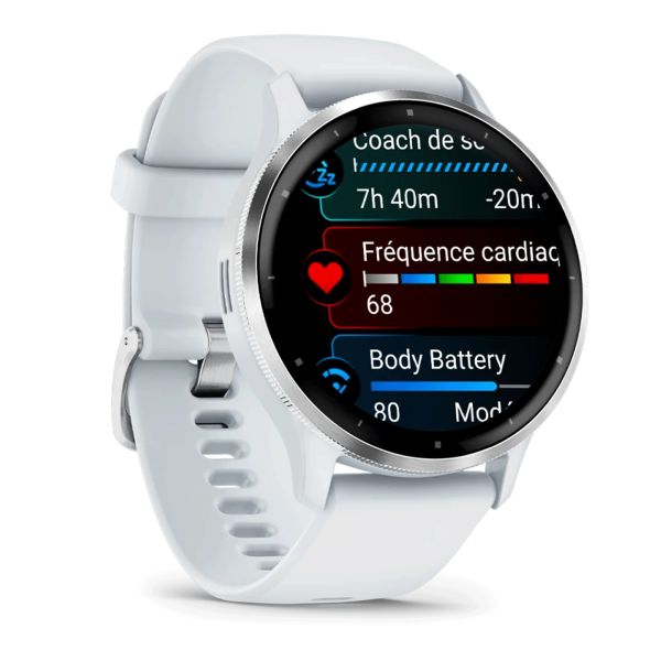 Garmin Venu 3 Silver white silicone strap 45 mm