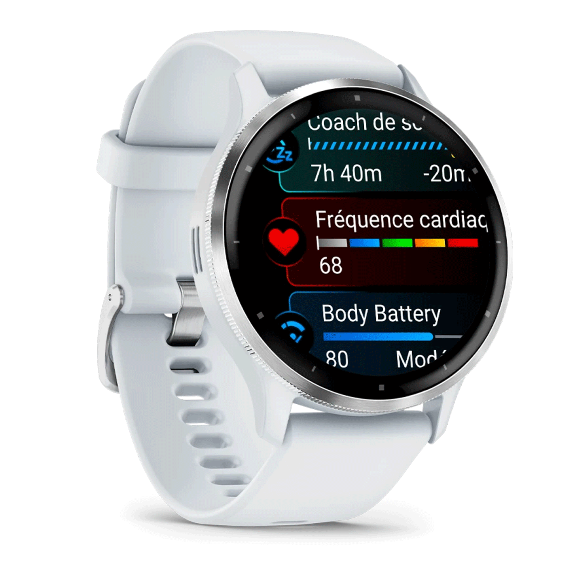Garmin Venu 3 Silver white silicone strap 45 mm