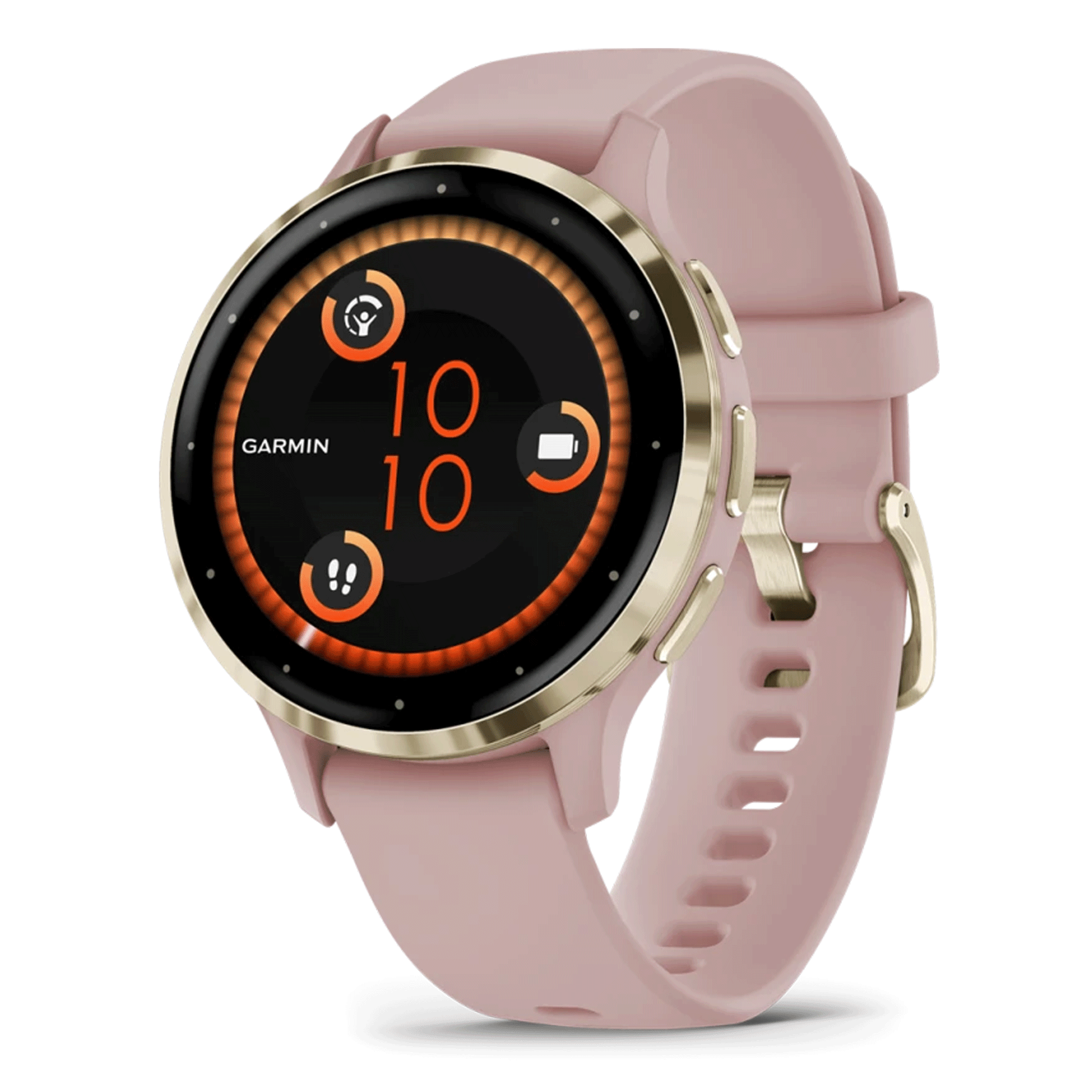 Garmin Venu 3S Soft Gold pink silicone strap 41 mm