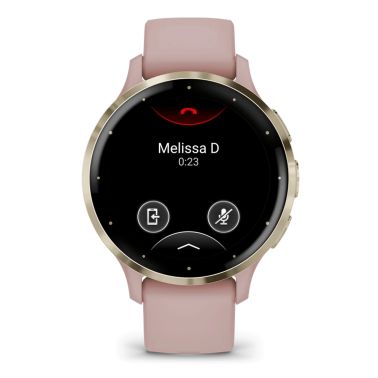 Montre connectée Garmin Venu 3S Soft Gold bracelet silicone rose 41 mm 010-02785-03