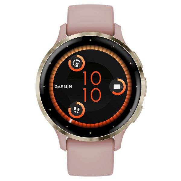 Garmin Venu 3S Soft Gold pink silicone strap 41 mm