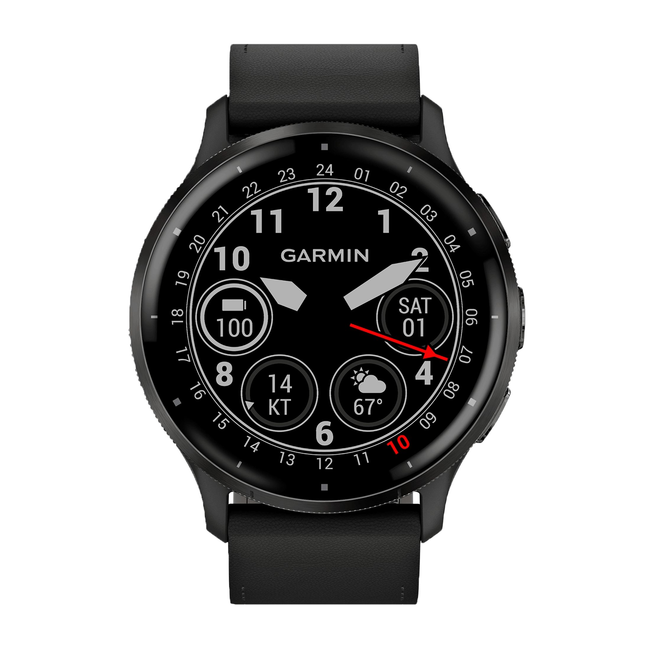 Garmin Venu 3 Gray black leather strap 010-02784-52 - Lepage