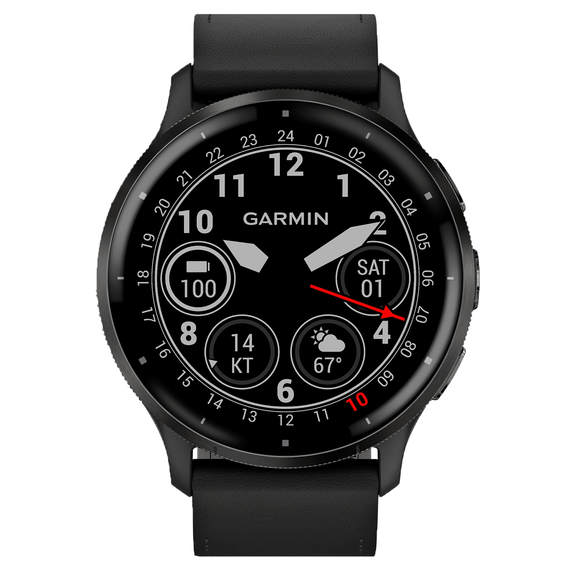 Montre connectée Garmin Venu 3 Gray bracelet cuir noir 45 mm 010-02784-52