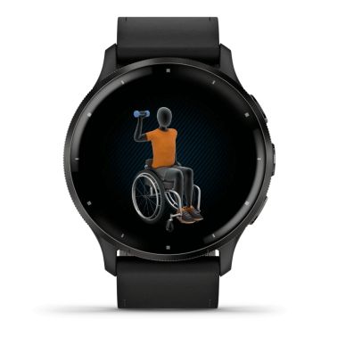Montre connectée Garmin Venu 3 Gray bracelet cuir noir 45 mm 010-02784-52