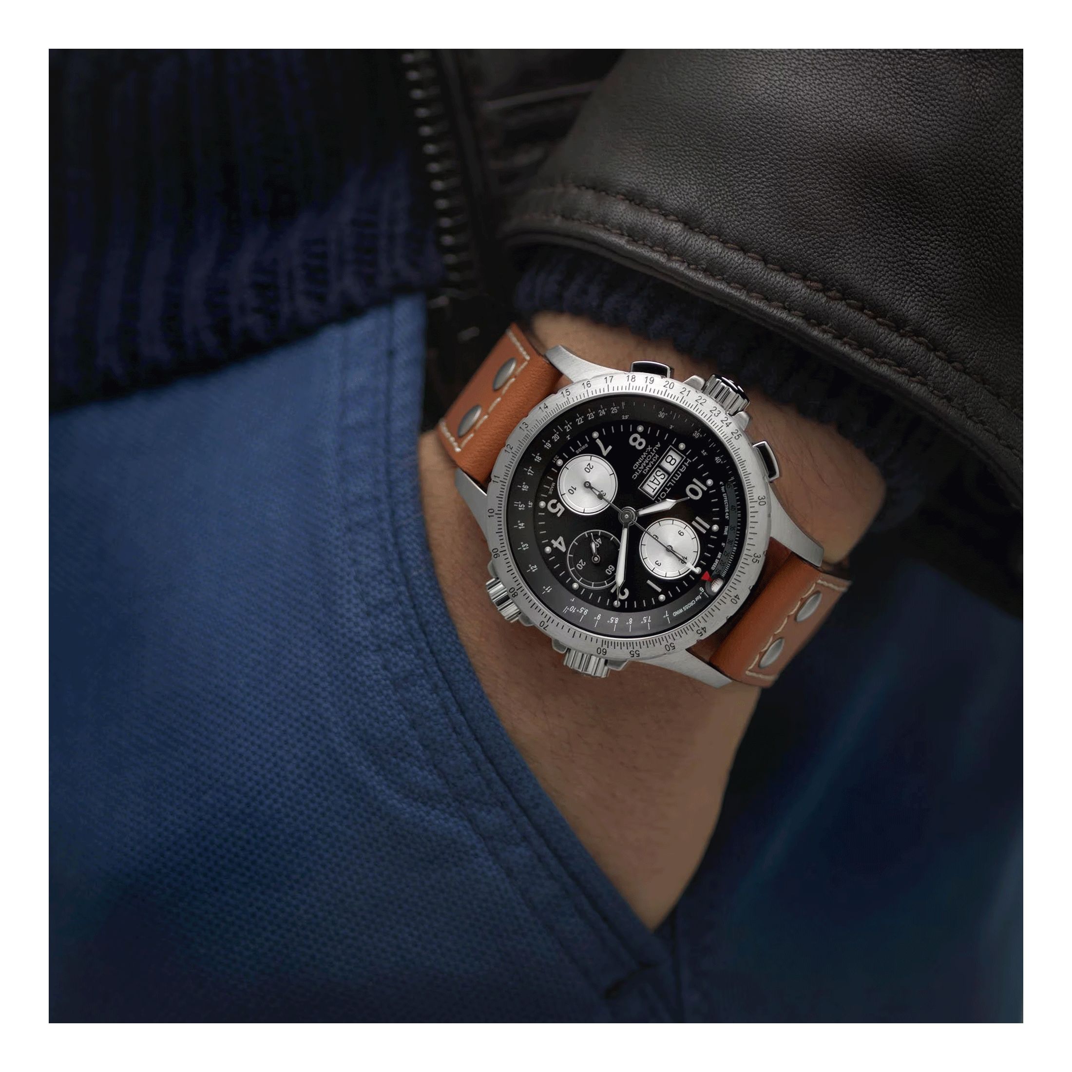 Montre Hamilton Khaki X-Wind chrono automatique H77616533 - Lepage