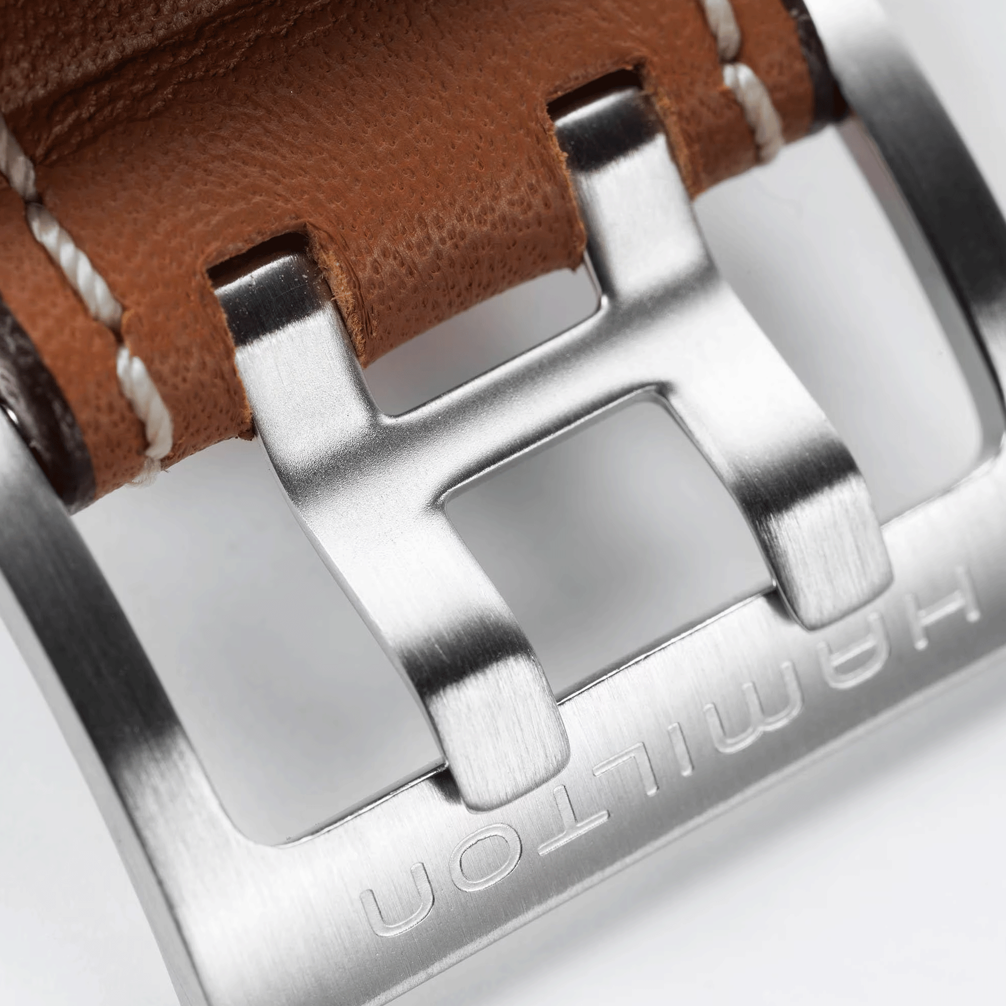 Hamilton Khaki Aviation X-Wind automatic watch black dial brown leather strap 44 mm