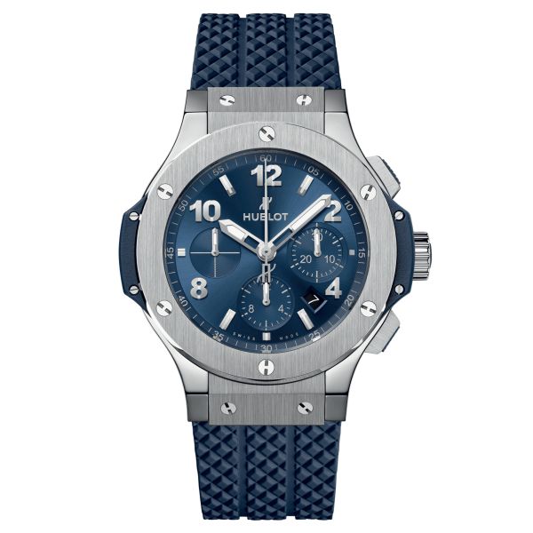 Montre Hublot Big Bang Original automatique cadran bleu bracelet caoutchouc bleu 44 mm 301.SX.710.RX