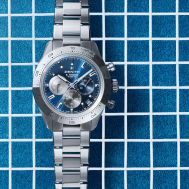 Montre Zenith Chronomaster Sport automatique cadran bleu bracelet acier 41 mm