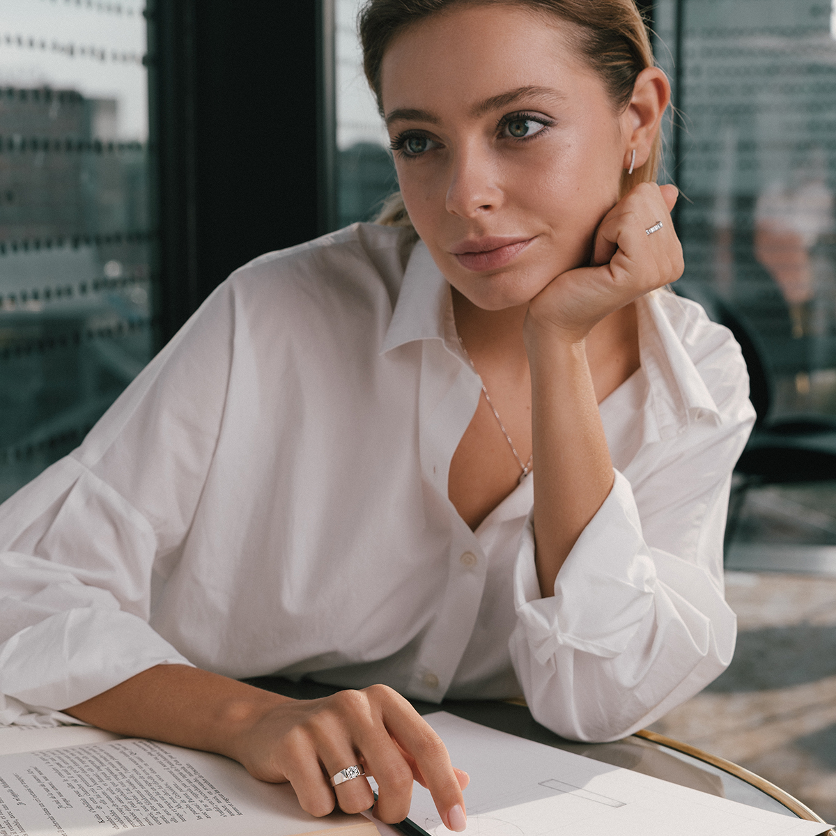 Solitaire Lepage Audacieuse en or rose diamant