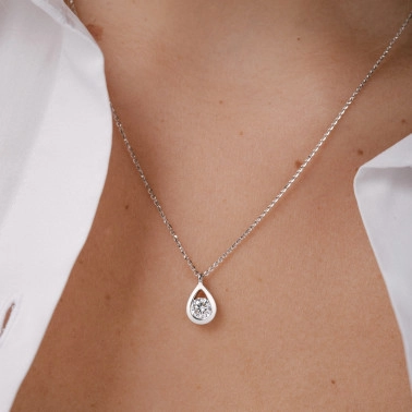 Lepage Clyde necklace white gold and diamond