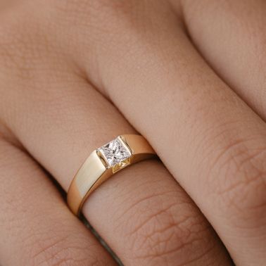 Solitaire Lepage Belle Audacieuse or rose et diamant LES5D4X4CR