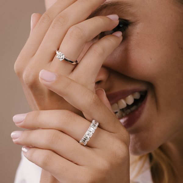 Lepage Mondaine engagement ring in white gold and diamond