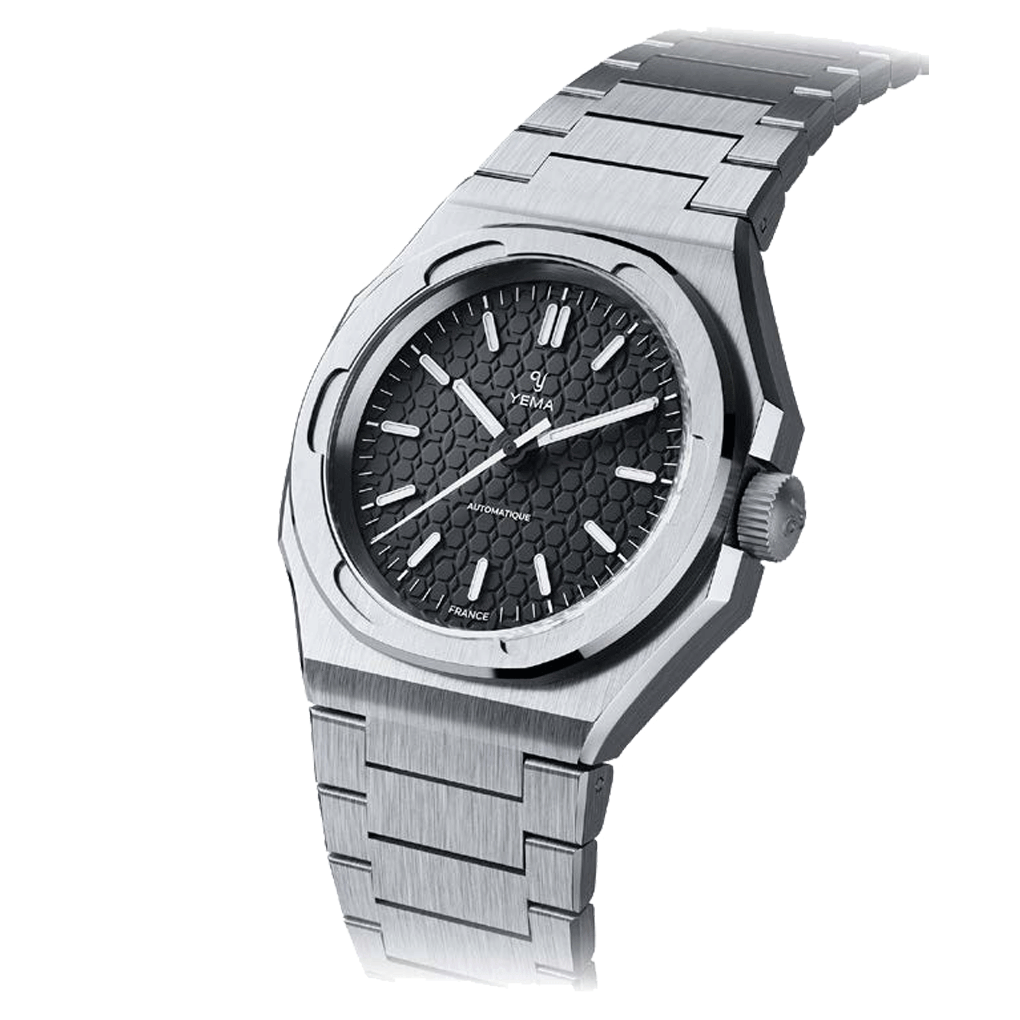 Yema Urban Traveller automatic watch black dial stainless steel bracelet 39 mm YWTR23-AMS