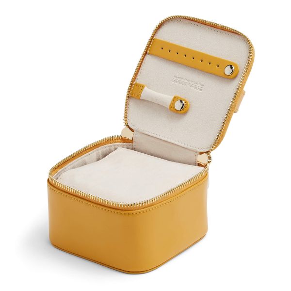 Wolf Maria zip jewelry cube in mustard