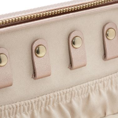 Wolf Palermo zip jewelry case in rose gold