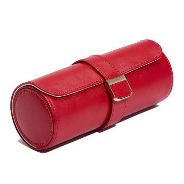 Etui double pour bijoux et montre Wolf Palermo couleur rouge