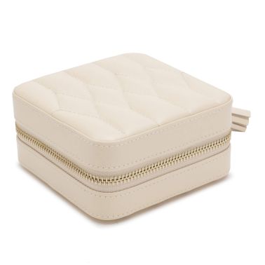Wolf Caroline zip travel case in ivory
