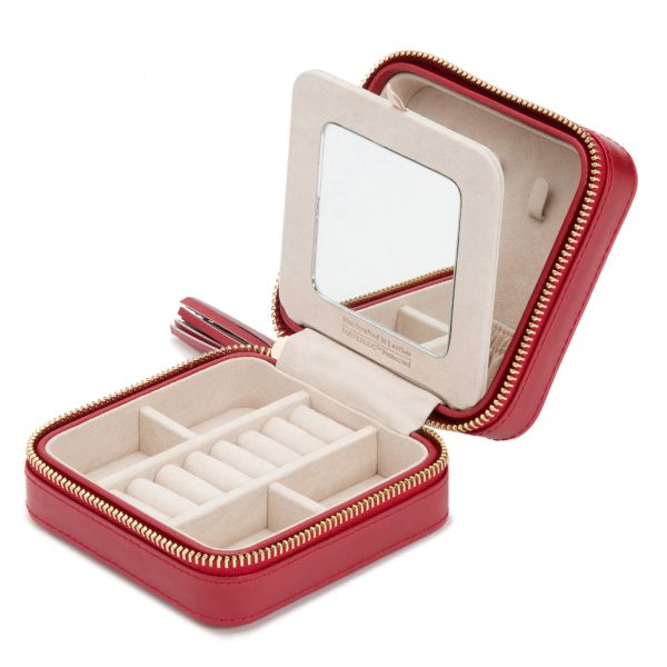 Wolf Caroline zip travel case in red