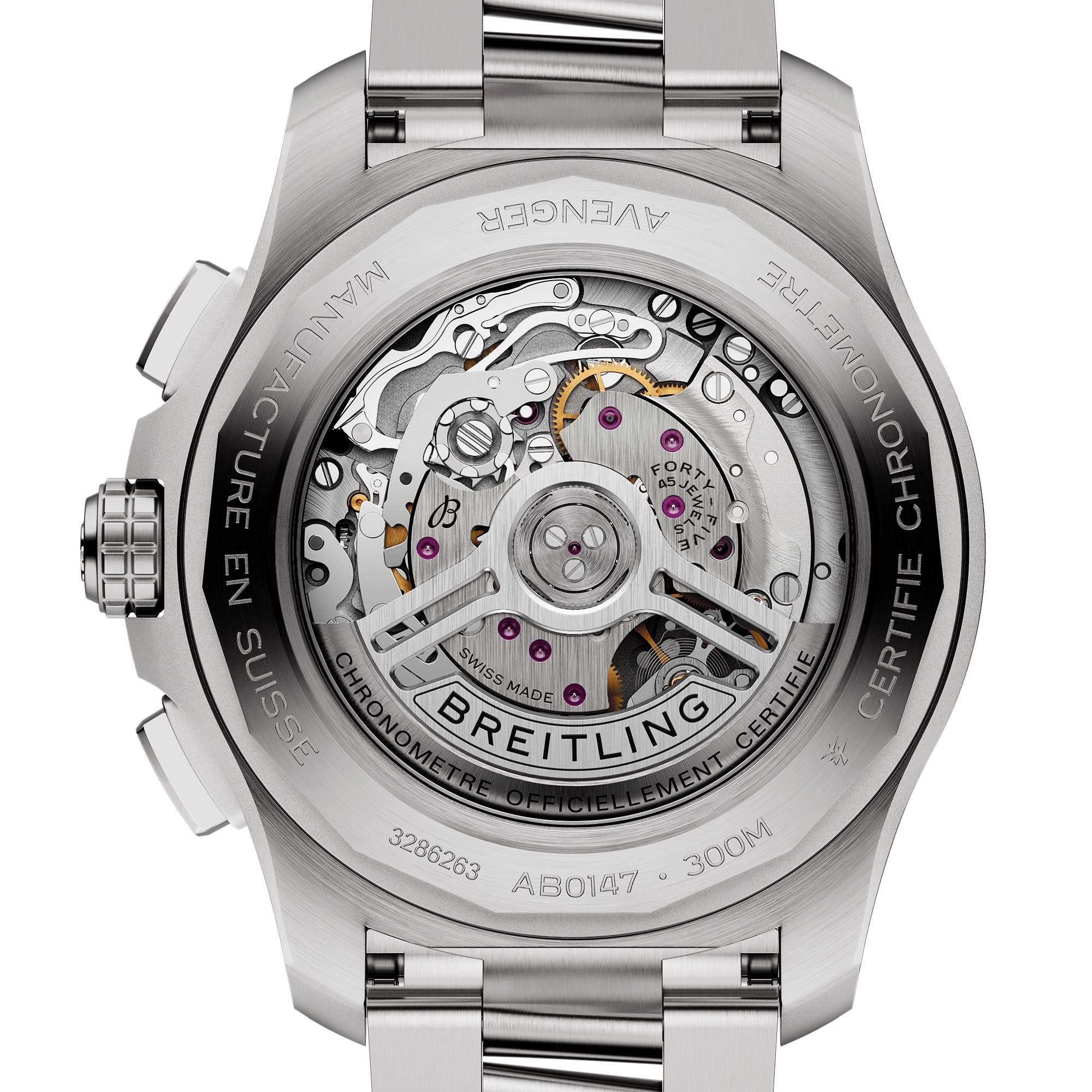 Montre Breitling Avenger B01 Chronograph automatique cadran vert bracelet acier 44 mm AB0147101L1A1