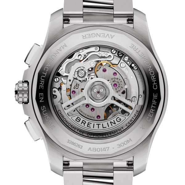 Breitling Avenger B01 Chronograph automatic watch sand dial steel bracelet 44 mm