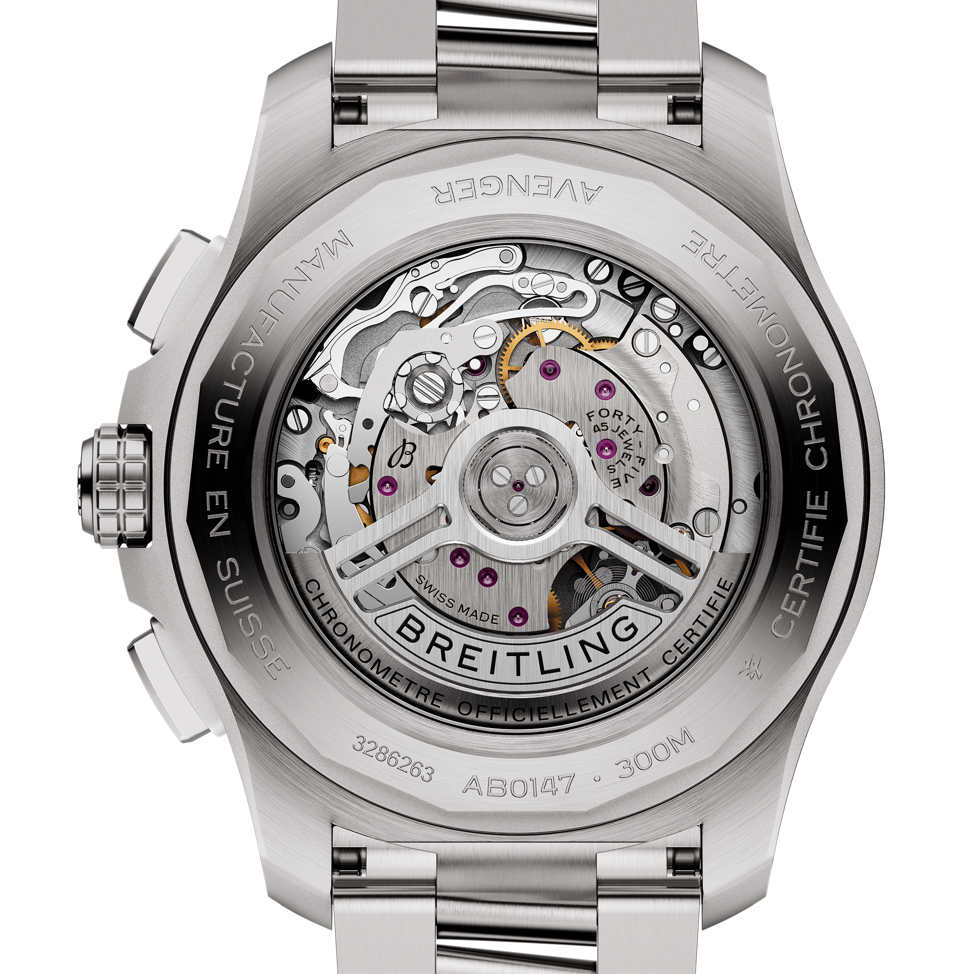Montre Breitling Avenger B01 Chronograph automatique cadran sable bracelet acier 44 mm AB0147101A1A1
