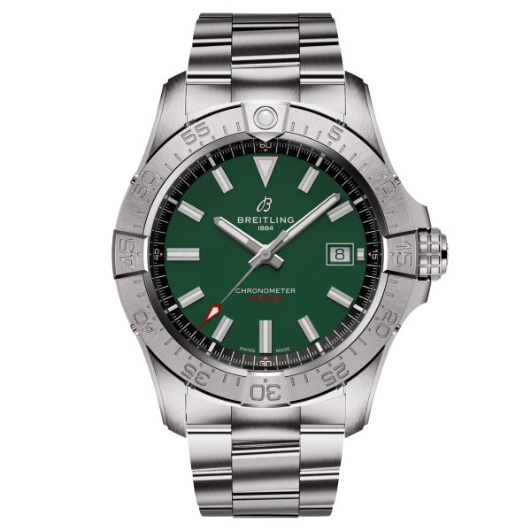 Montre Breitling Avenger automatique cadran vert bracelet acier 42 mm A17328101L1A1