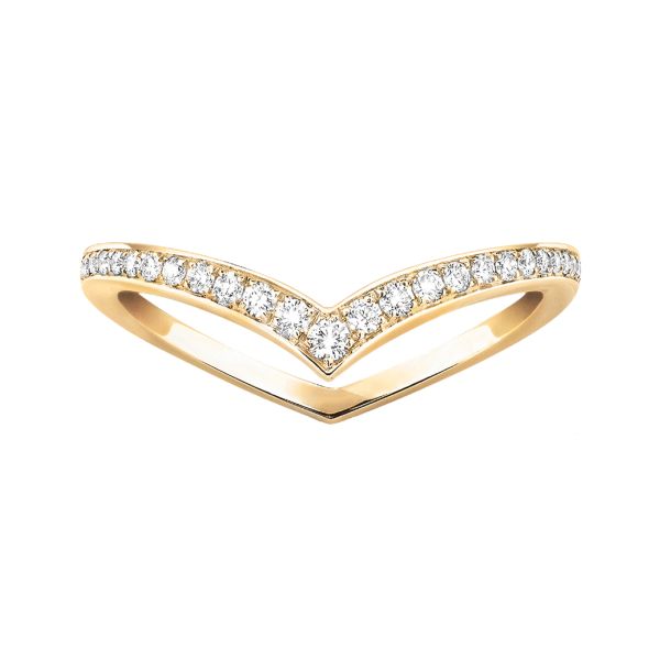 Alliance Messika Fiery Pavée en or jaune et diamants