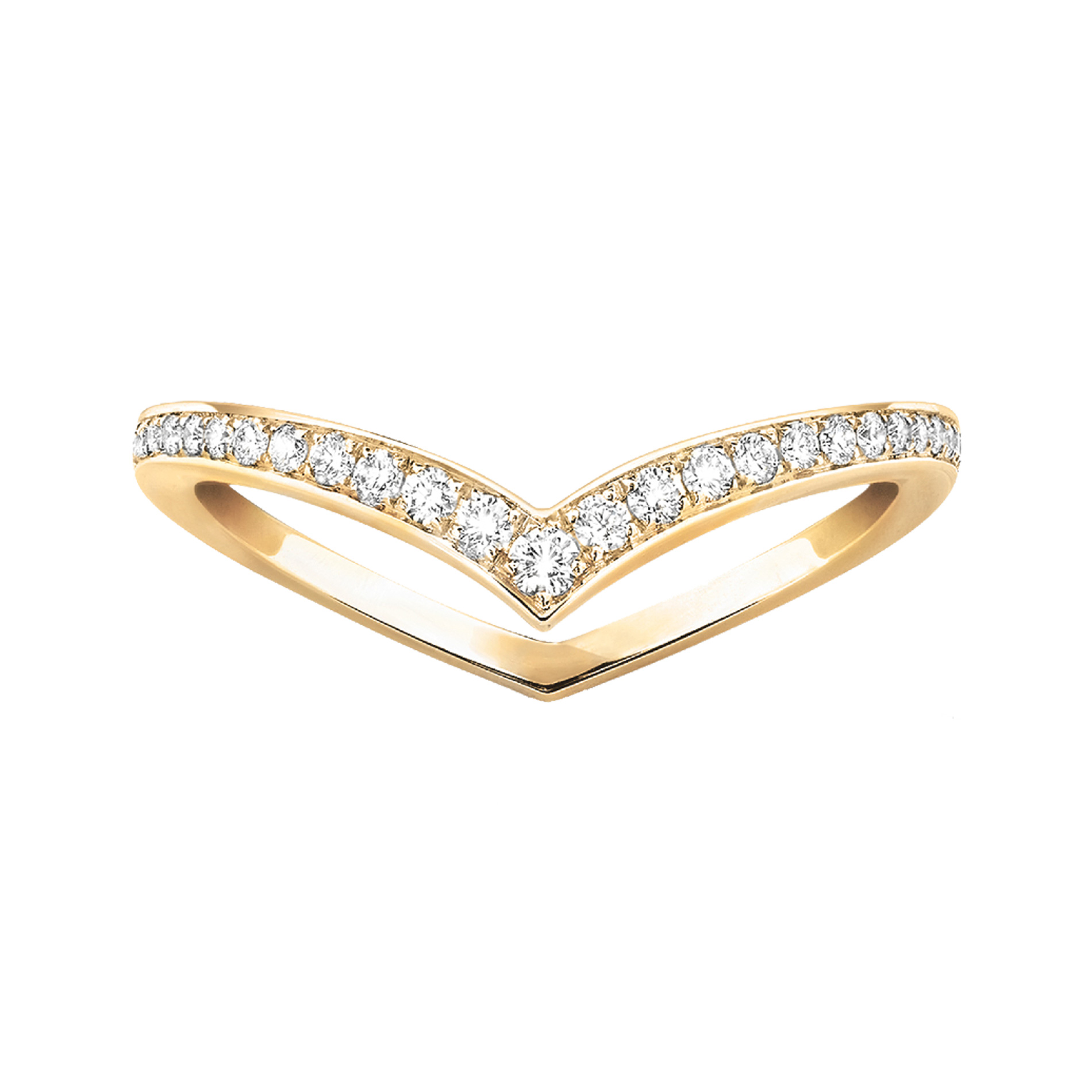 Alliance Messika Fiery Pavée en or jaune et diamants