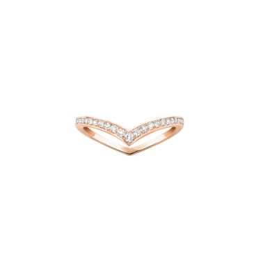 Messika Fiery Pavé wedding band in pink gold and diamonds