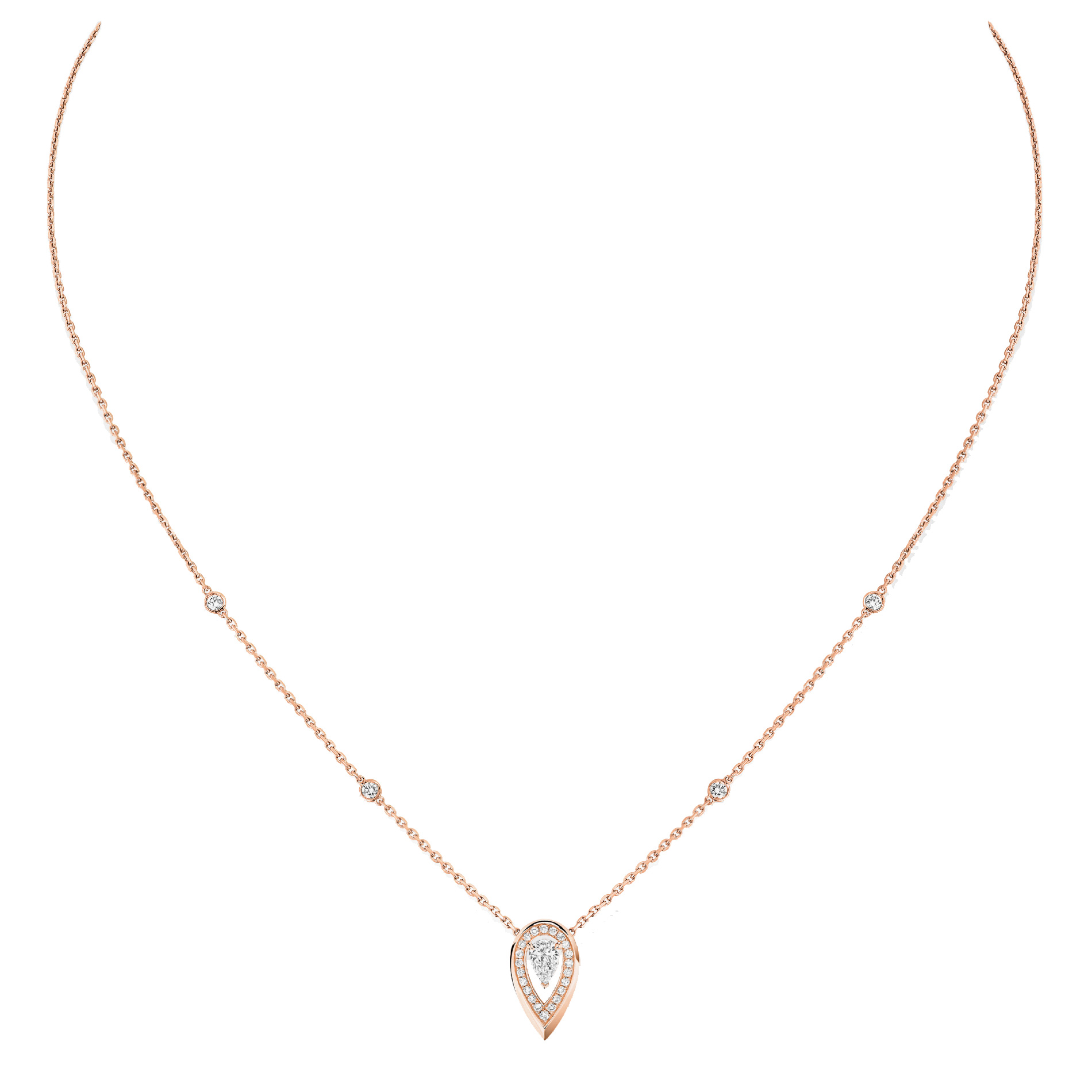 Collier Messika Fiery en or rose et diamants