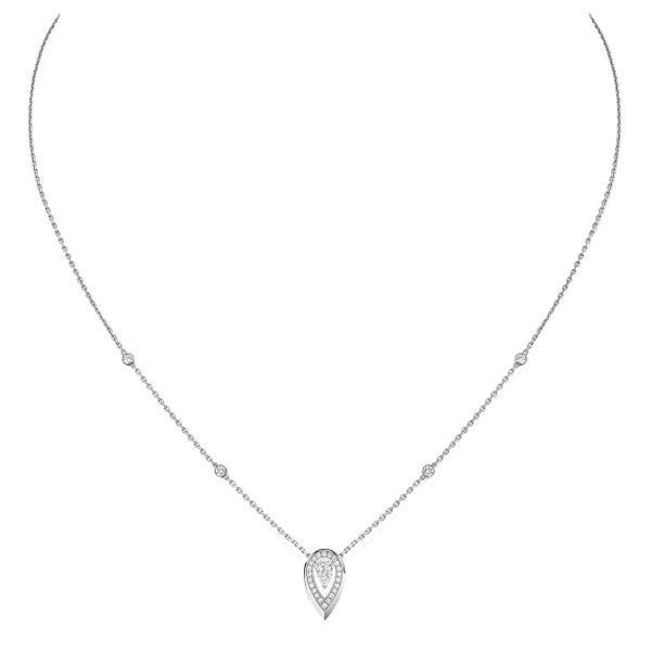 Messika Fiery necklace in white gold and diamonds