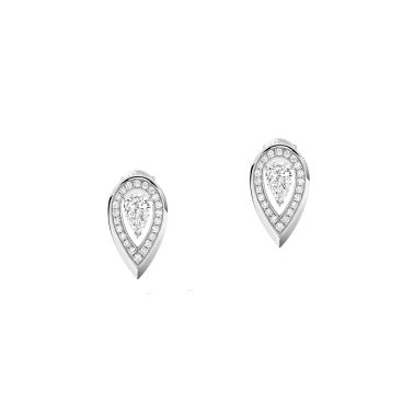 Boucles d'oreilles Messika Fieryen or blanc et diamants