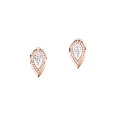Boucles d'oreilles Messika Fiery en or rose et diamants